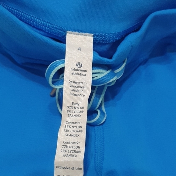 Lululemon Heat it up Ocean Blue Cropped leggings - Picture 6 of 8